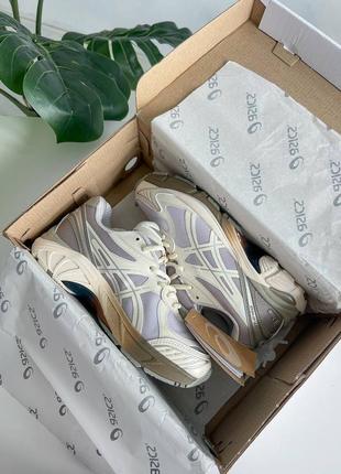 Женские летние текстильные кроссовки asics x dimelt-2160 beige/white5 фото