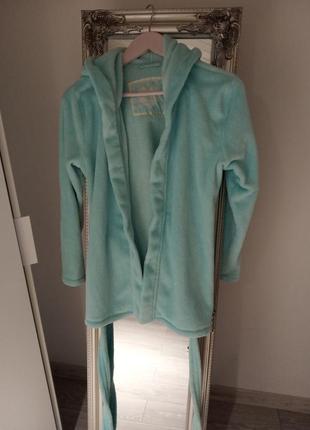 Пижама-халатик с капюшоном и поясом.р 44-46.2 фото