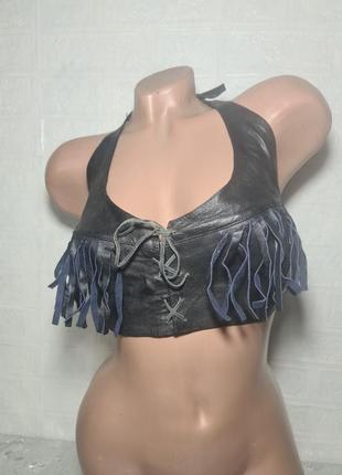 Лиф, топ натуральная кожа