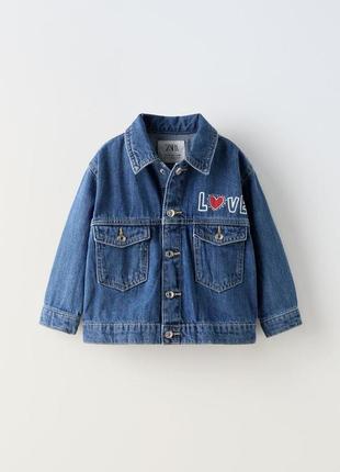 Куртка джинсовая синяя на девочку zara new