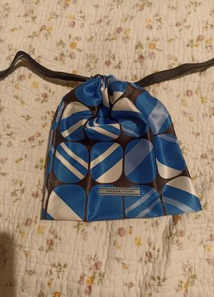 Prada clutch bag прада мешочек голубой. акция 1+1=3