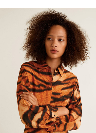 Сорочка оверсайз тигровий принт