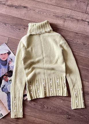 Теплий ангоровий светр гольф водолазка