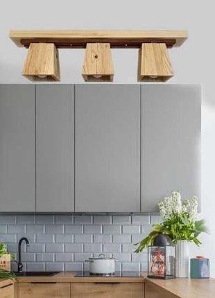 Люстра з дерева лофт в спальню на кухню в зал. світильник