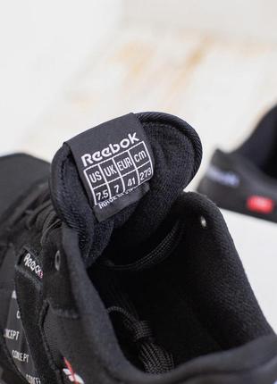 Reebok classic кроссовки мужские кеды классик черные отменное качество низкие замша замшевые весенние демисезонные9 фото