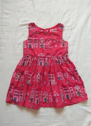 Летнее платье на девочку с домиком bluezoo 18-24 месяцев