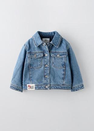Джинсовая куртка синяя на девочку zara new