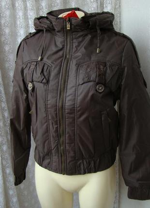 Куртка теплая демисезонная капюшон р.44 3914