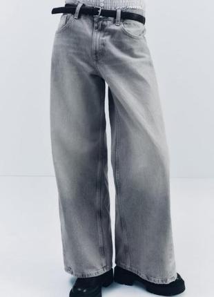 Джинси, джинси широкі zara wide leg з резинкою боксерами