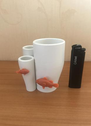Coral держатель для зубных щеток органайзер стакан коралл рыбки