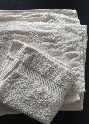 Натуральний набір комплект махрових рушників баня і лицеве 100% бавовна