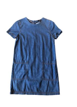 Коротка синя сукня денім, розмір s, forever 21