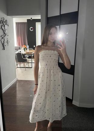 Легка бавовняна літня сукня h&m