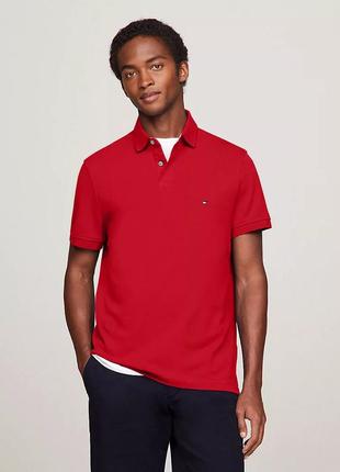 Футболка мужская Tommy hilfiger, цвет красный😍 поло