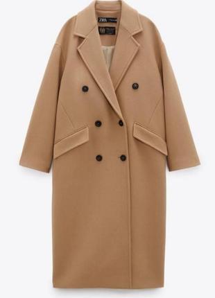 😍zara пальто 75% італійської вовни manteco в стилі old money