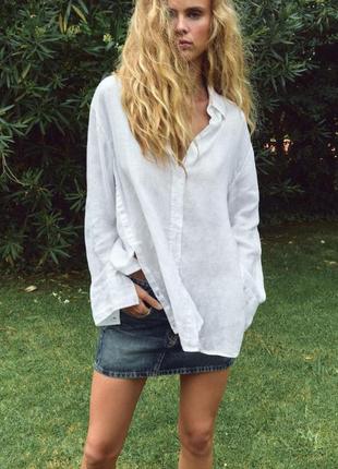 Zara льняна сорочка,різні моделі