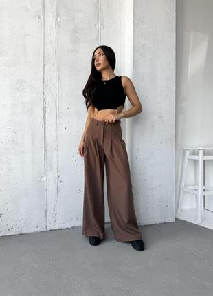 Широкі штани росклешені, брюки кльош. штаны клёш8 фото