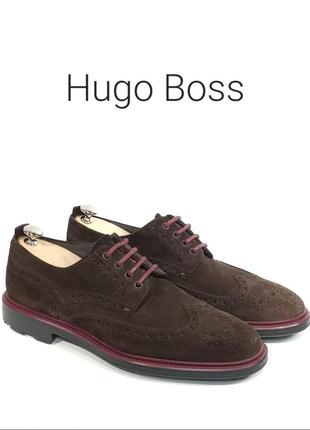 Кожаные мужские туфли дерби hugo boss оригинал