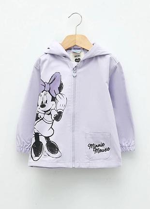 Легкая куртка, ветровка с минни от waikiki лавандового цвета 1-2 года