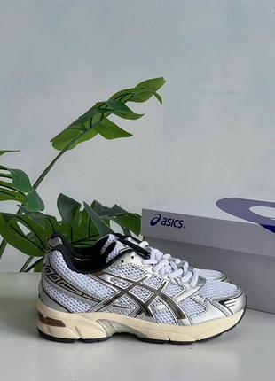 Жіночі літні текстильні кросівки asics gel-1130 white/silver/brown2 фото