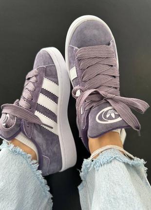 Adidas campus '00s shadow violet / cloud white5 фото