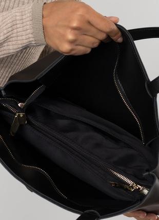 Сумка - шопер женская черная 6805 s