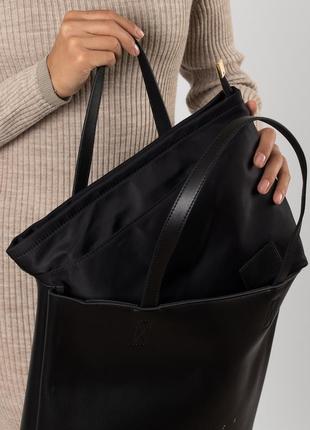 Сумка - шопер женская черная 6805 s
