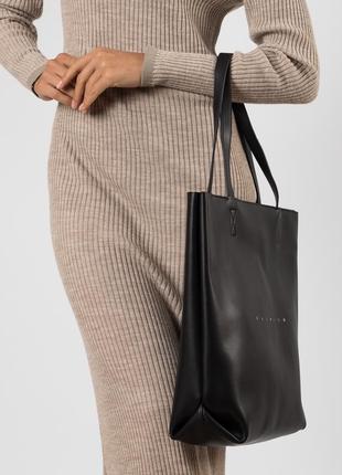 Сумка - шопер женская черная 6805 s