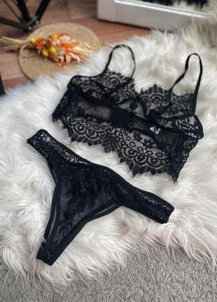 Кружевной комплект🖤