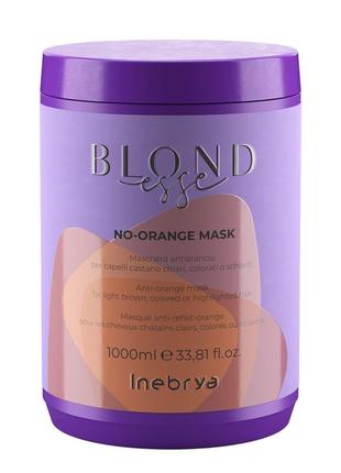 Маска для окрашенных волос, против оранжевого цвета inebrya blondesse no-orange mask