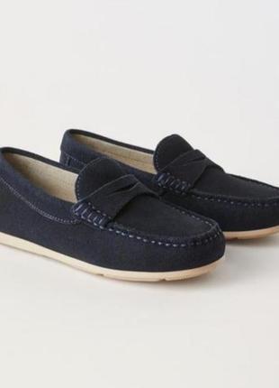 Мокасіни лофери туфлі замшеві zara розмір 29