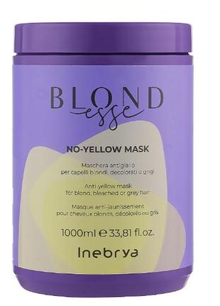 Маска для осветленных или седых волос inebrya blondesse no-yellow mask