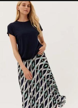 Юбка плисе пояс широкая резинка сзади. marks spencer