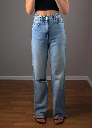 Джинси wide leg zara