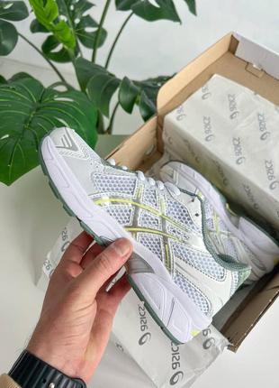 Жіночі літні текстильні кросівки asics gel-1130 white/green4 фото