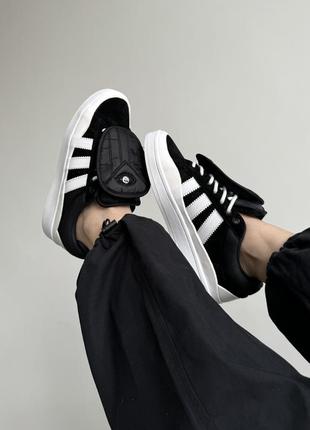 Adidas campus x bad bunny black/white5 фото