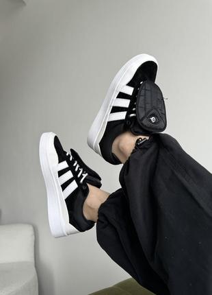 Adidas campus x bad bunny black/white6 фото