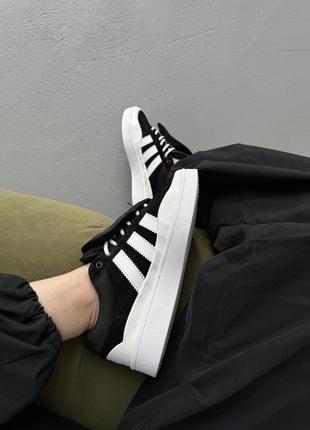 Adidas campus x bad bunny black/white9 фото