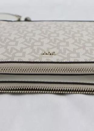 Светлая женская кожаная сумка dkny оригинал без бирки, новая. модель veronica double...