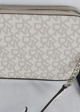 Светлая женская кожаная сумка dkny оригинал без бирки, новая. модель veronica double...