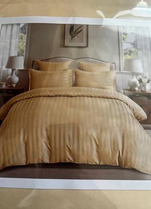 Новинка комплект постільної білизни страйп-сатин