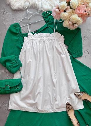 Изящное хлопковое платье трапеция