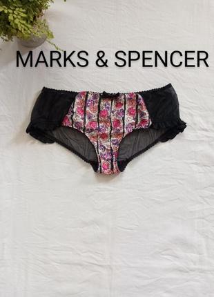 Жіночі трусики бренду marks &  spenser  з декоративною сіточкою uk 14 eur 42