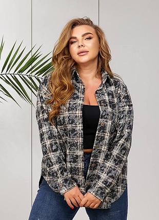 Женская рубашка в клетку