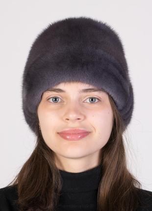 Женская норковая меховая шапка кубанка