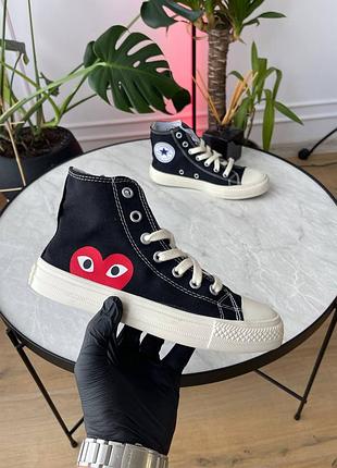 Comme des garçons play x converse high ‘black’