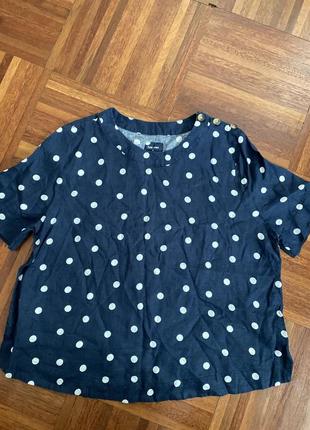 Новая льняная блуза рубашка 💯 льон m&s collection 16 uk 🇬🇧
