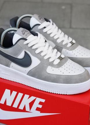 Кроссовки nike air force 1 grey and Maestro мужские 40 41 42 43 44