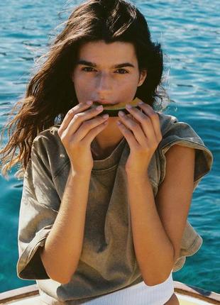 Варена футболка хакі zara new