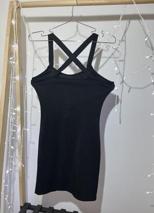 Плаття платье сукня в рубчик з переплетами